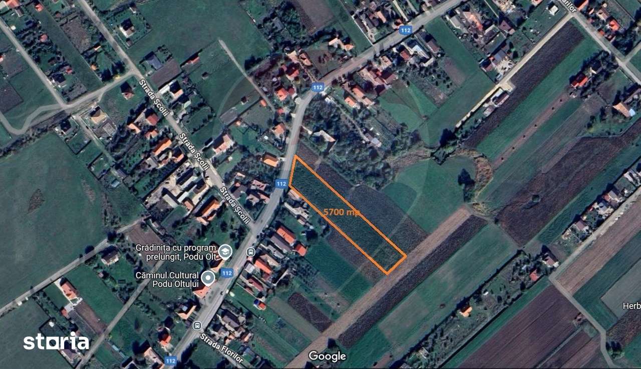 Comision 0 %! Teren intravilan, 5.700 mp, Podul Oltului! - Imagine principală: 2/3