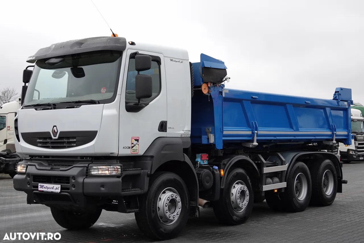 Renault KERAX 430 / 8x4 / BASCULANTE / HYDROBOARD / HYDROCLAP / BORDMATIC / EURO 5 EEV - 9