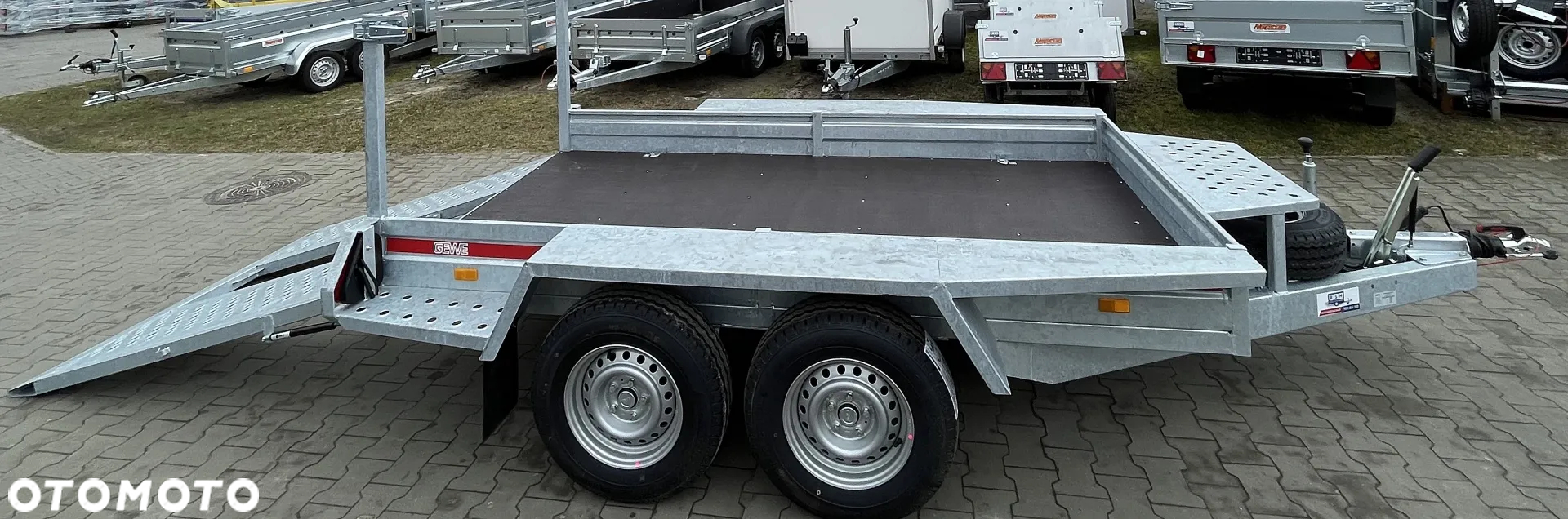 GEWE Przyczepa do przewozu minikoparki GEWE typ P3500 299x148 cm DMC: 2700 kg - 12