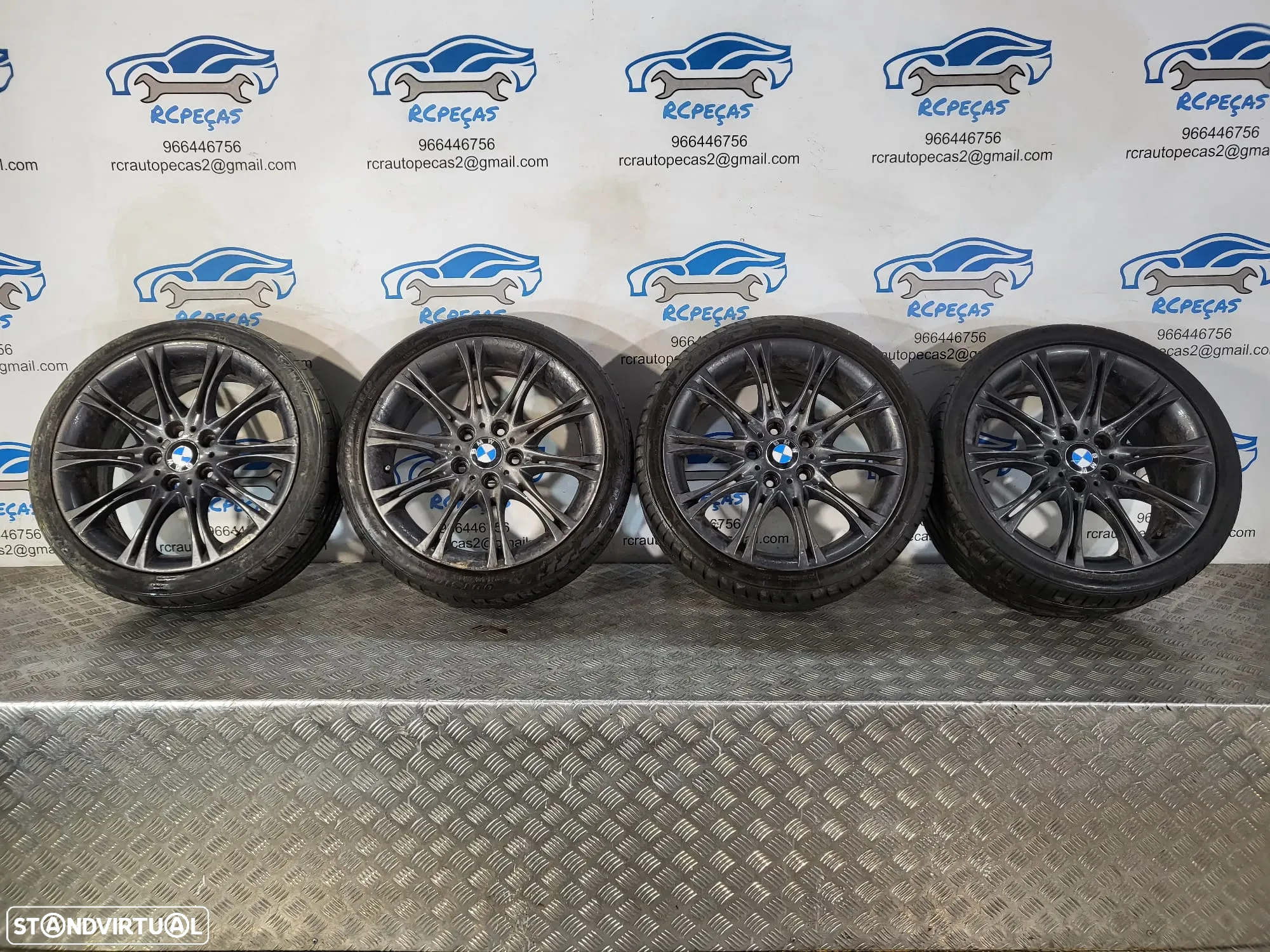 .Conjunto Jantes 18 Originais Pack M Style 135 BMW Serie 3 E46 8J 8.5J ET47 ET50 5x120 7896490 7896470 - 2