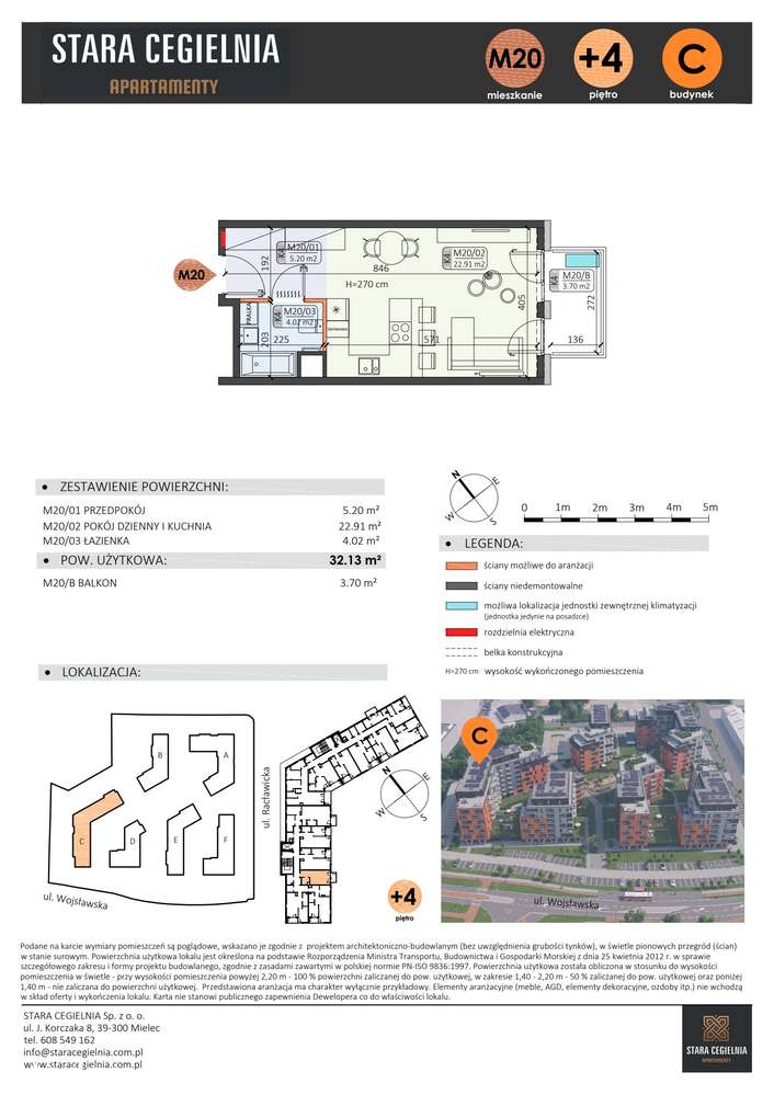 1-pokojowe mieszkanie 32m2 + balkon Bezpośrednio - Pełny obrazek: 2/7