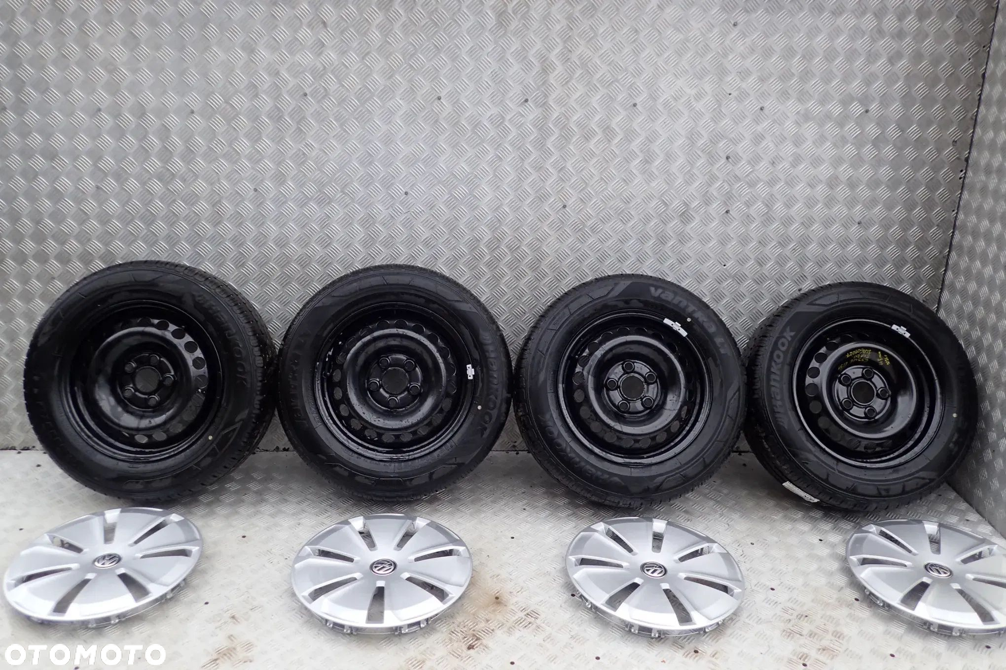 KOŁA FELGI STALOWE VW T5 T6 6,5JX16 ET 51 5X120 7LA601027 Z OPONAMI HANKOOK LATO 205/65/16C 4X8MM 2024ROK KOMPLET - 2