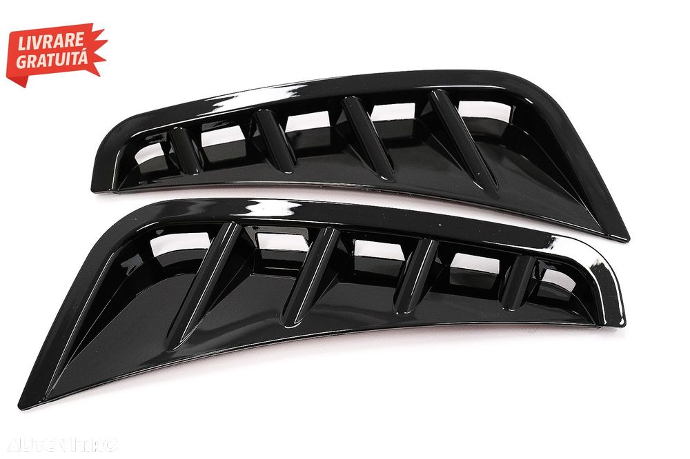 Ornamente bara fata flapsuri Negru Lucios Mercedes C-Class W205 S205 Facelift (201- livrare gratuita - 3
