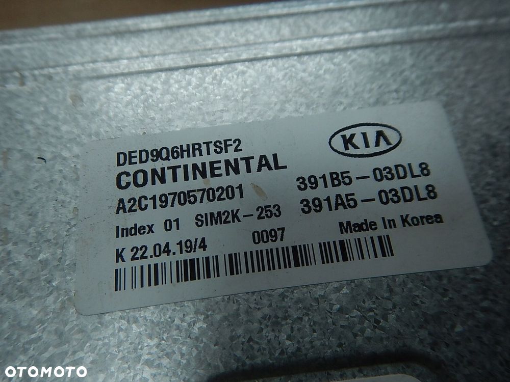 STEROWNIK KOMPUTER KIA NIRO I 1.6 GDI HYBRID 391B5-03DL8 - 5