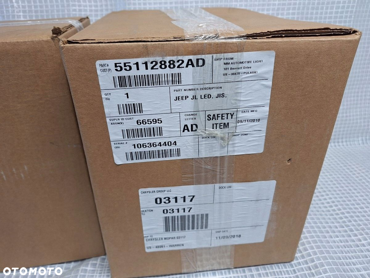 jeep wrangler jl 2018- lampa przod lewa led 3 pin mopar orginal jeep nowy - 10