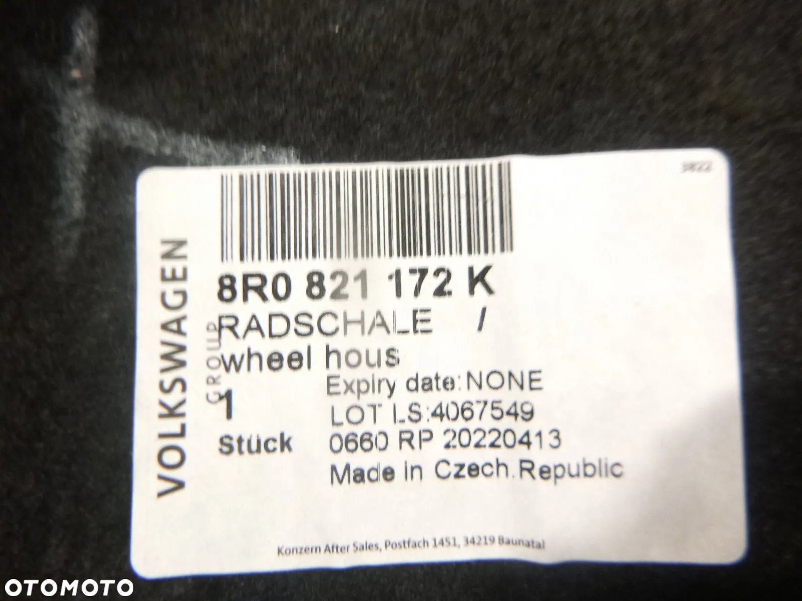 audi q5 8r0 nadkole przód prawe nowe oryginał tylna częsc - 2