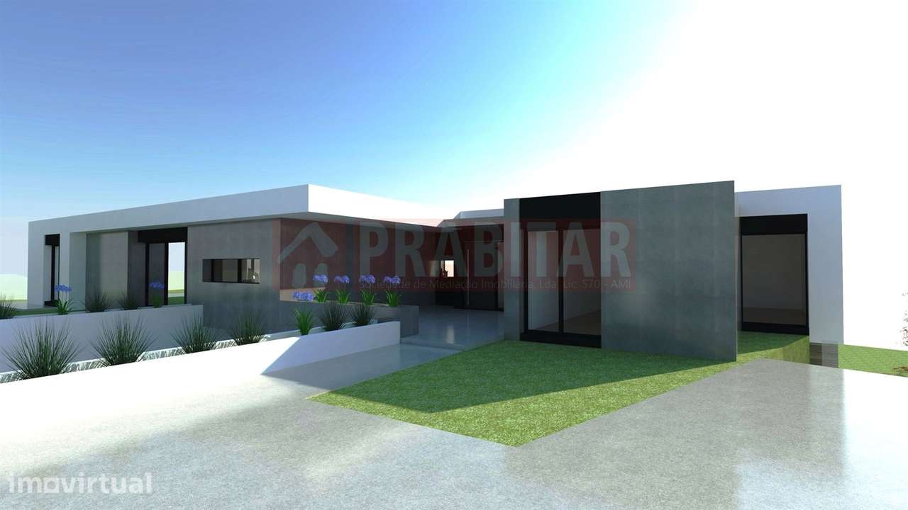 MORADIA TIPO T4 COM GARAGEM e grande terreno plano  NOVA - Grande imagem: 2/24
