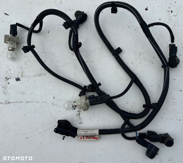 CITROEN C4 PICASSO WIĄZKA INSTALACJA PDC ZDERZAKA TYŁ+ CZUJNIKI PDC