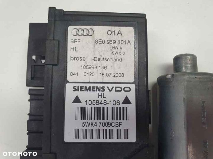 Silniczek Szyby Silnik Modul Podnoszenia Szyb Tyl Tylny AUDI A4 B6 B7 - 4