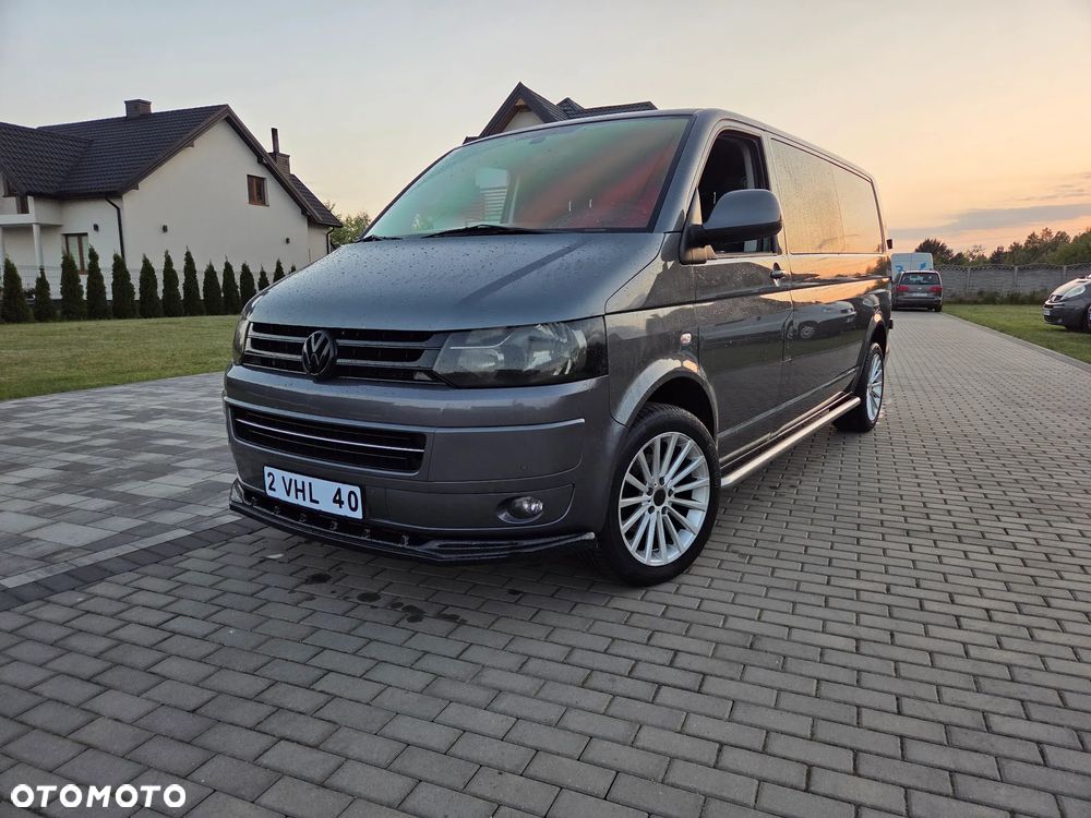 Volkswagen T5 FACE LIFT 2.0TDI 140KM LONG KLIMA FULL OPCJA LONG ORYGINAŁ ZADBANY DUBEL KABINA - 1