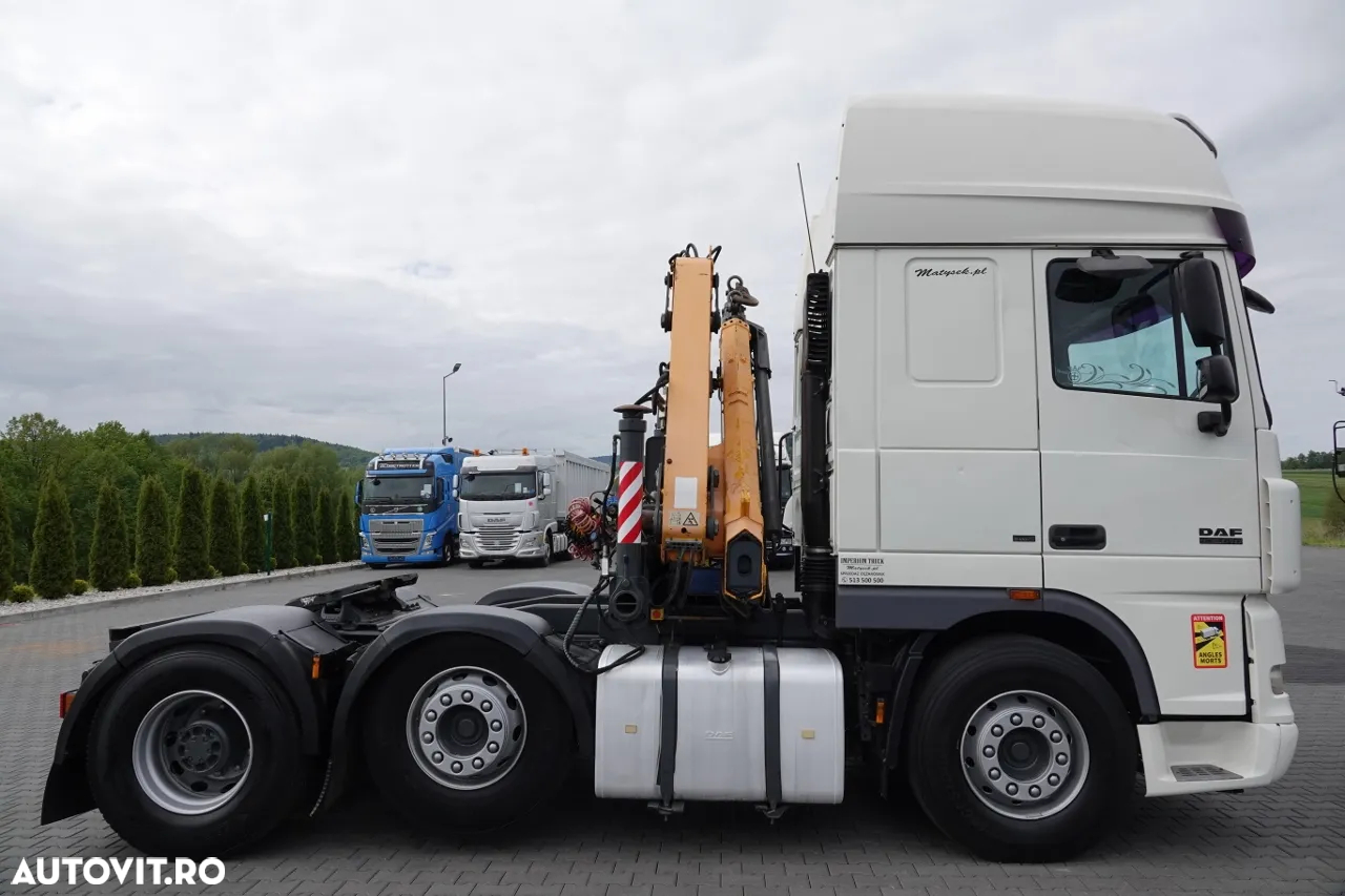 DAF XF 105.510 / TRACTOR IMPINGAT / + HDS COPMA 160.5 / EXTENSIUNE - 13 M / CAPACITATE DE RIDICAT - 7.040 KG / IMPORTAT - 12