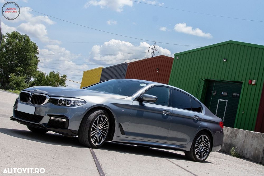 Prelungire Bara Fata Negru Lucios BMW Seria 5 G30 G31 (2017-2019) M Sport Design- livrare gratuita - 12