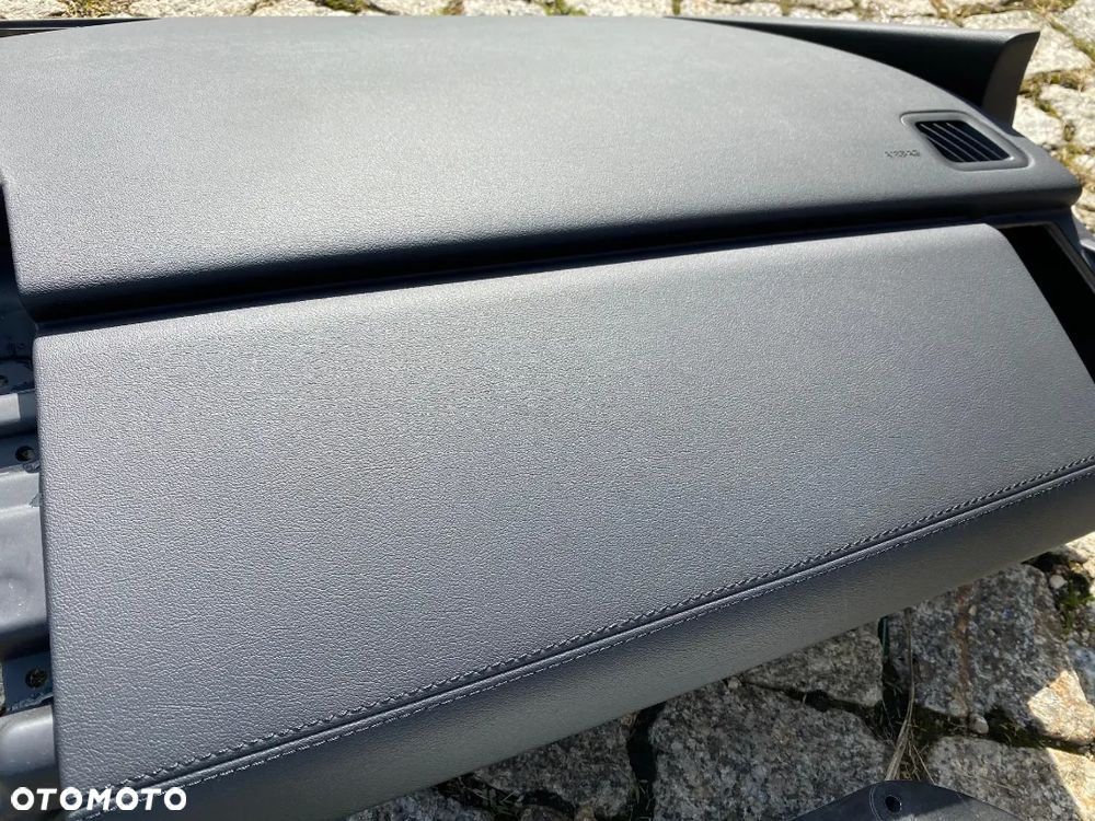 JAGUAR E-PACE X540 DESKA KONSOLA KOKPIT PULPIT PÓŁKA PARAPET AIRBAG SKÓRA oryginał NOWA NEW NEU NEV niebieska nić !!! - 16
