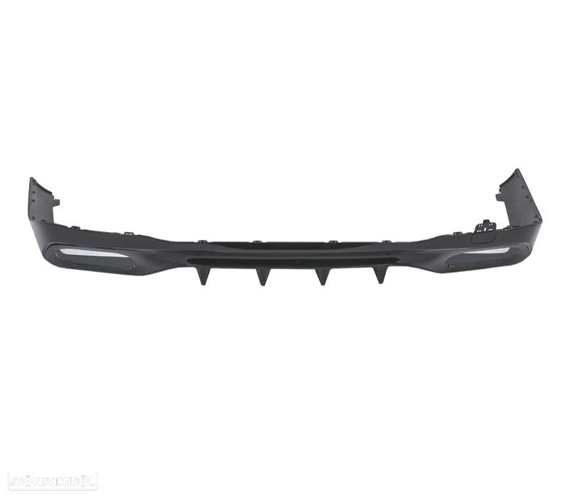 DIFUSOR MERCEDES W206 AMG 21- LOOK C43 + PONTEIRAS DE ESCAPE PRETAS - 8