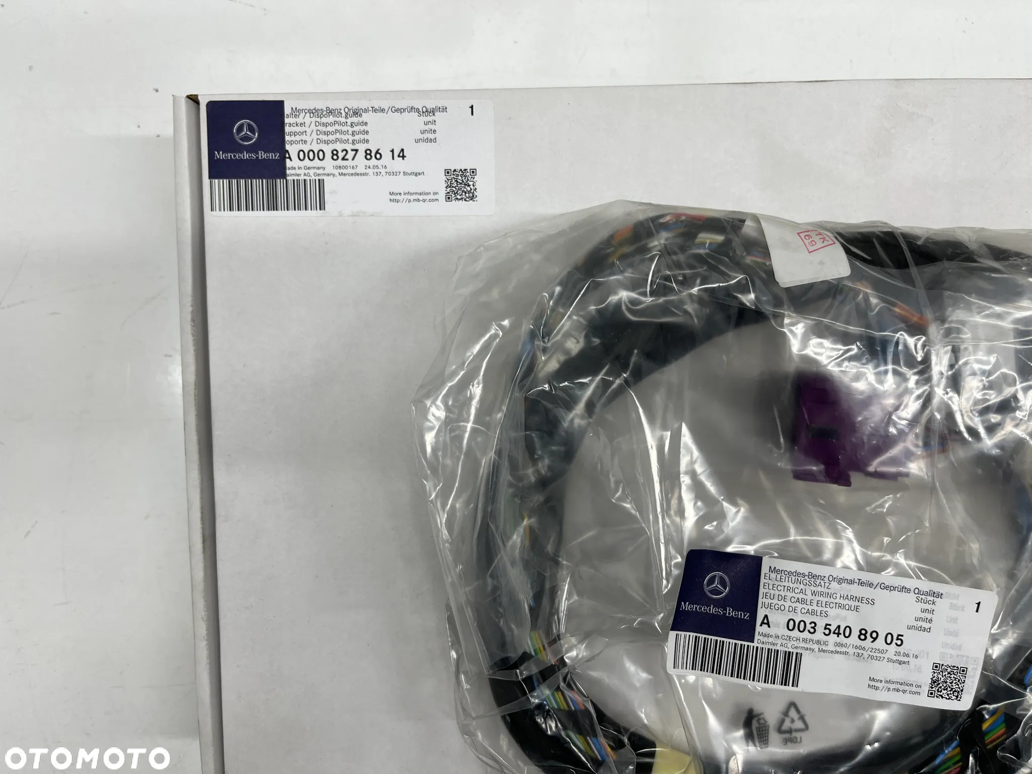 Zestaw Wspornik mocowanie uchwyt wiązka kabel przewód Mercedes 0018209014 - 3