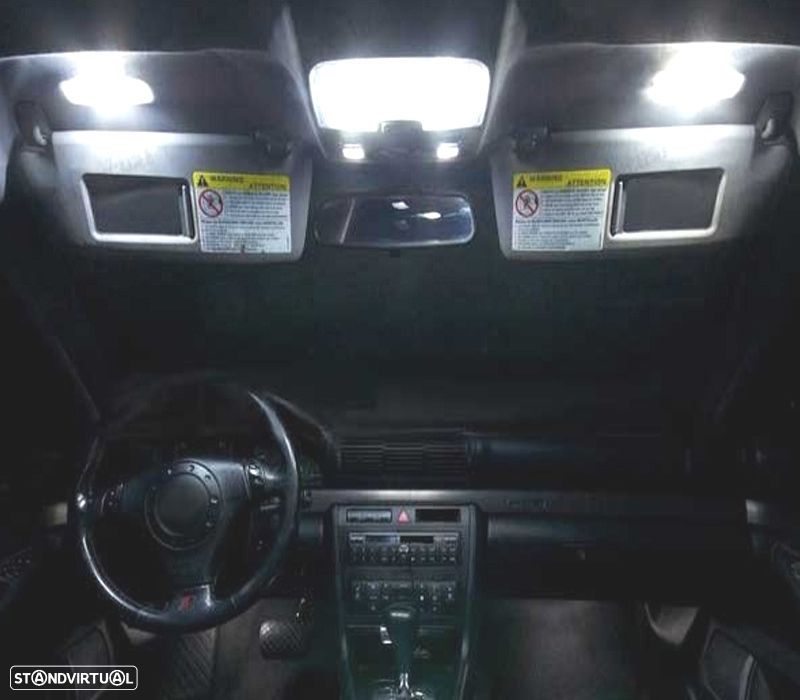 KIT COMPLETO 17 LAMPADAS LED INTERIOR PARA AUDI A4 S4 B5 SOMENTE SEDAN 96-01 - 4