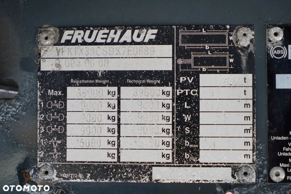 Fruehauf FIRANKA / STANDARD / MOCNA PODŁOGA SZYNA DESKA / SAF - 29
