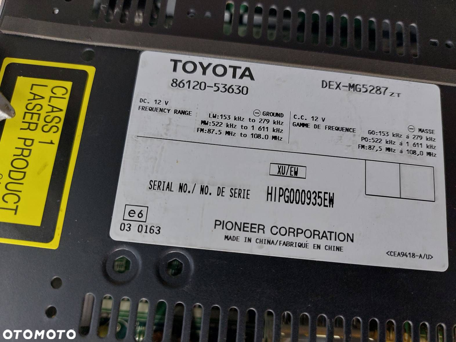RADIO ODTWARZACZ + PANEL NAWIEWU LEXUS IS II 86120-53630 - 5