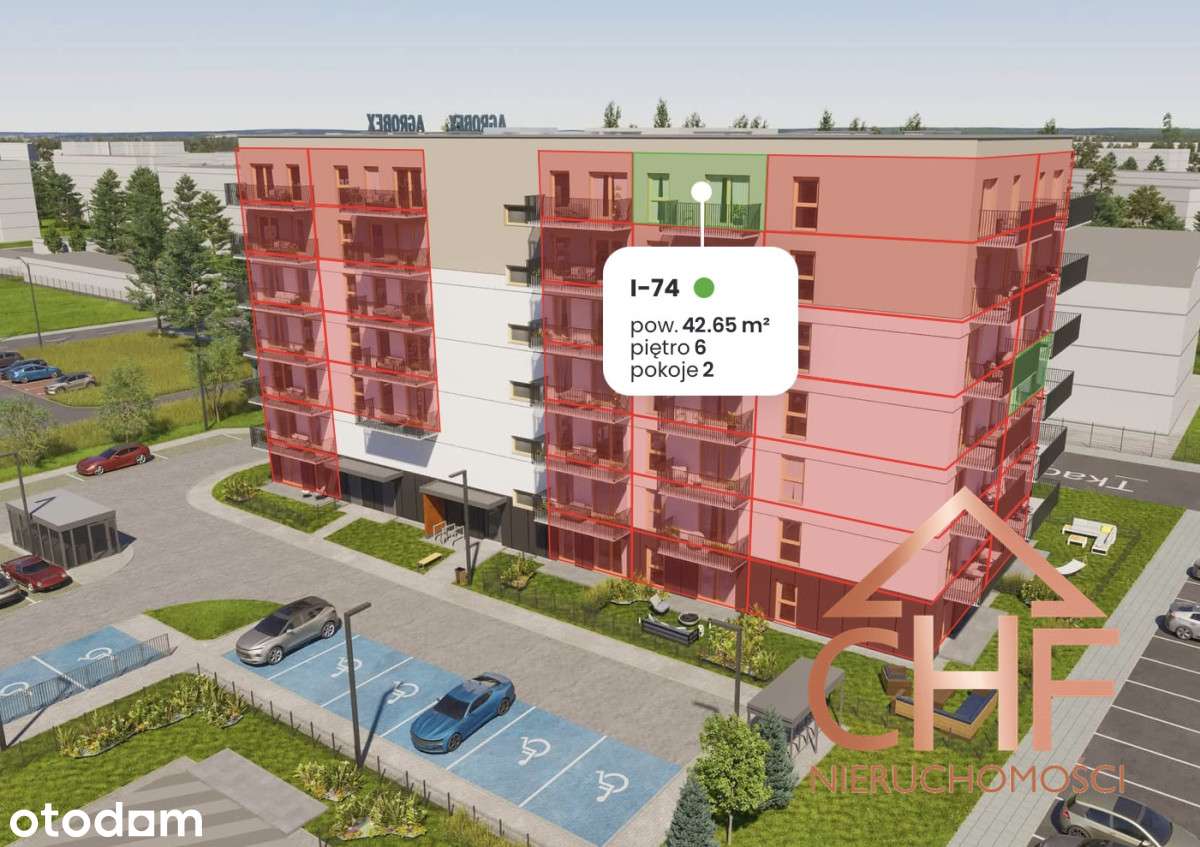 2 pokoje | 42,65 m² | Osiedle Tkacka | Sulechów - Pełny obrazek: 3/8