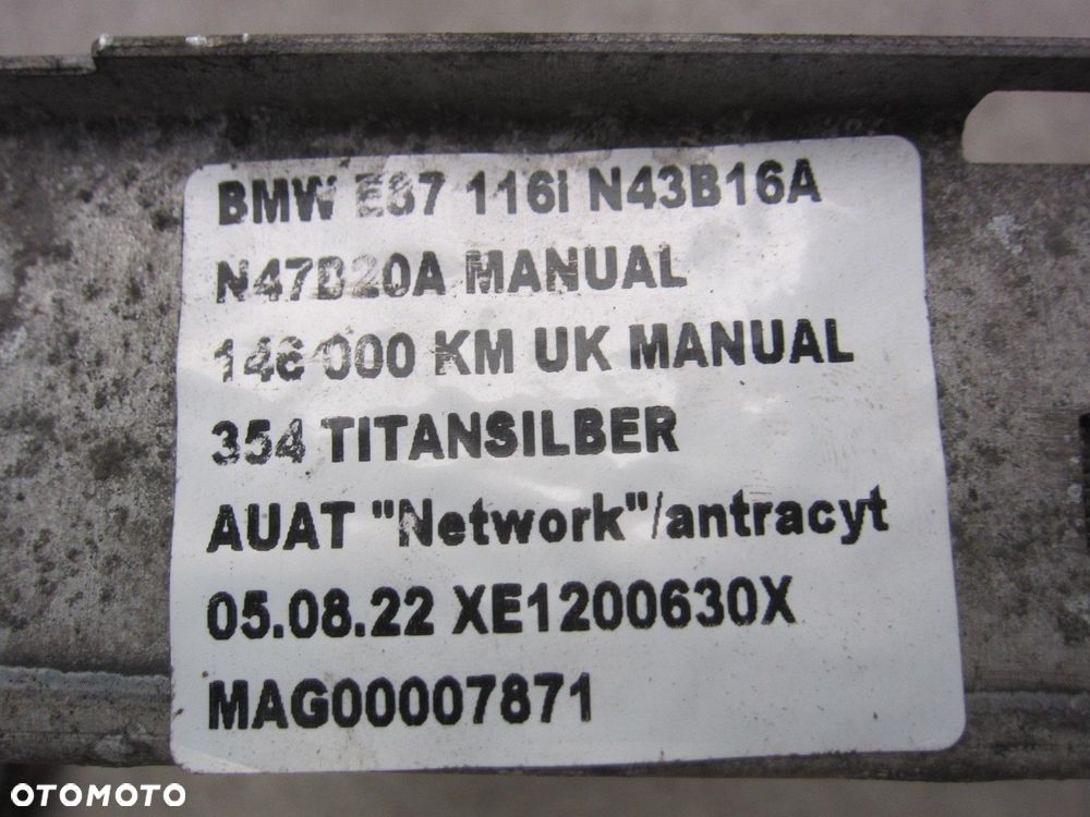 BMW 1 E81 X1 E84 E90 N43 N46N N52 N53 CHŁODNICA WODY 6287054 17117559273 - 9