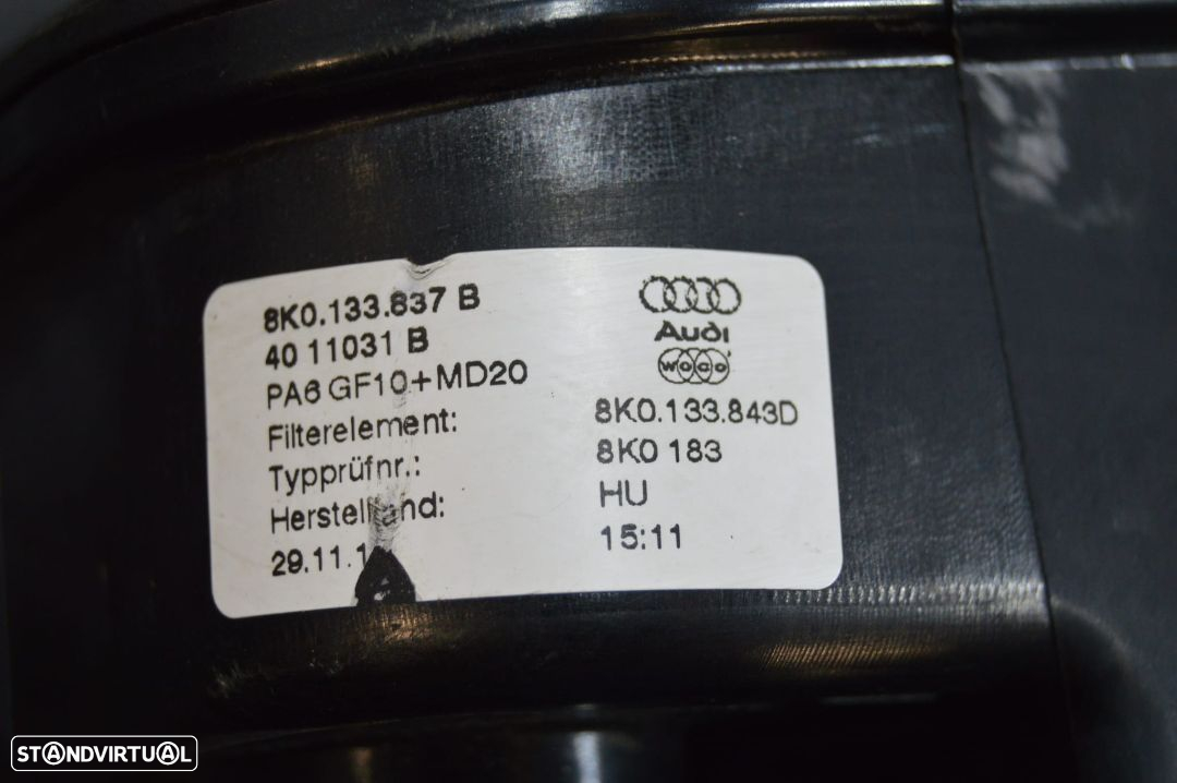 CAIXA FILTRO AR ORIGINAL 8K0133835B 8K0133835 AUDI A5 8T 8T3 SLINE S LINE S-LINE A4 B8 8K 3.0 TDI - 7