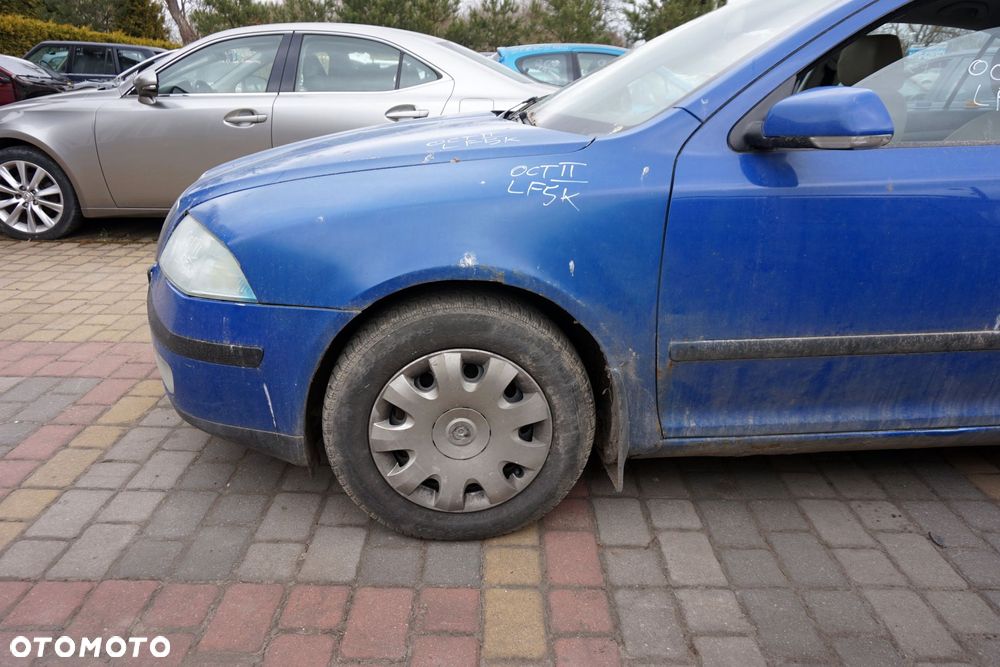 MASKA ZDERZAK BŁOTNIKI LAMPY OCTAVIA II 1Z3 4590  SKODA 2004-2008 NIEBIESKI PRZÓD KOMPLETNY - 8