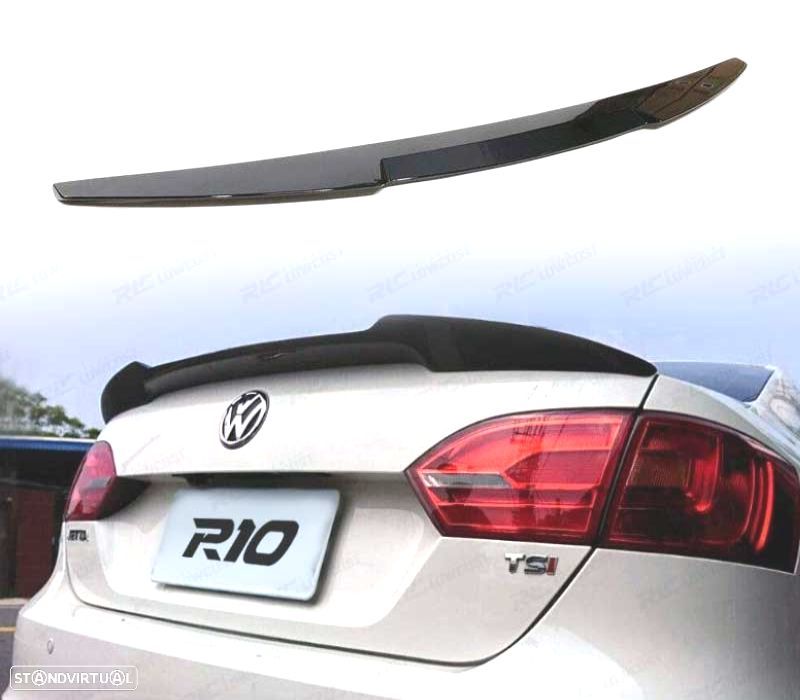 AILERON SPOILER VOLKSWAGEN VW JETTA 6 12-18 LOOK M4 PRETO BRILHANTE - 1