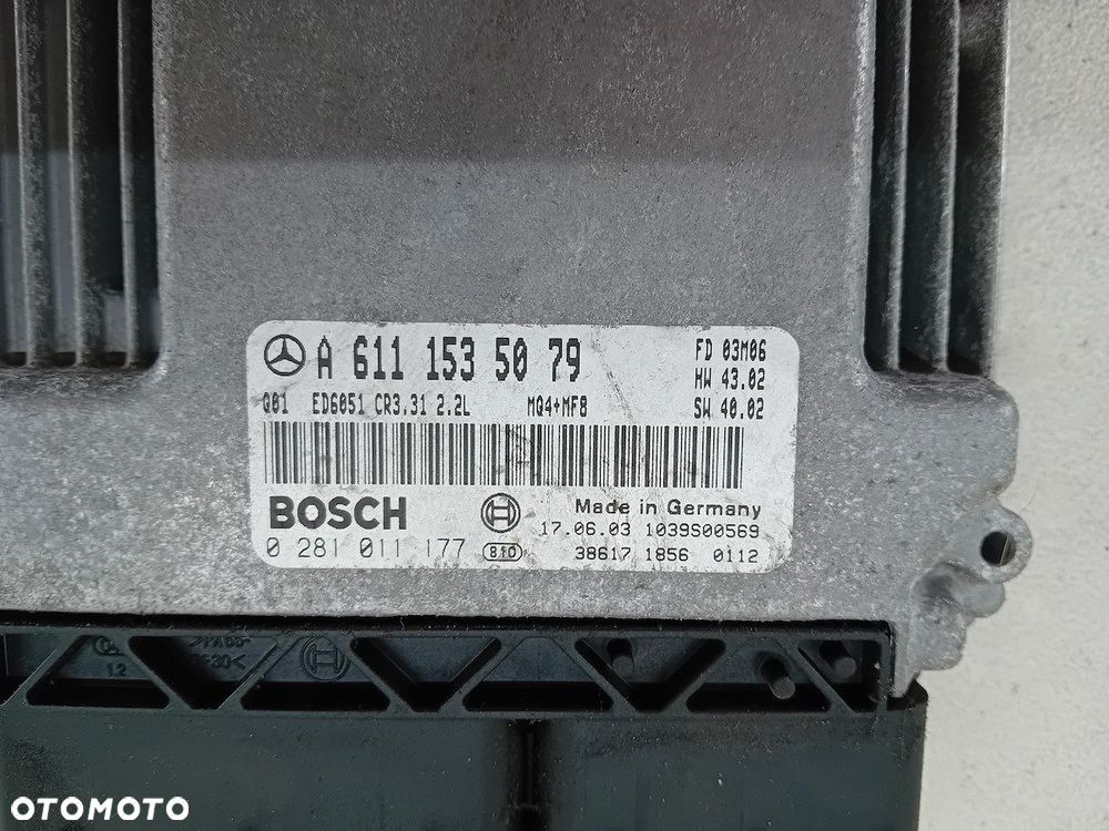 KOMPUTER, STEROWNIK MERCEDES-BENZ VITO 639 A6111535079 0281011177 2.2 CDI - 7