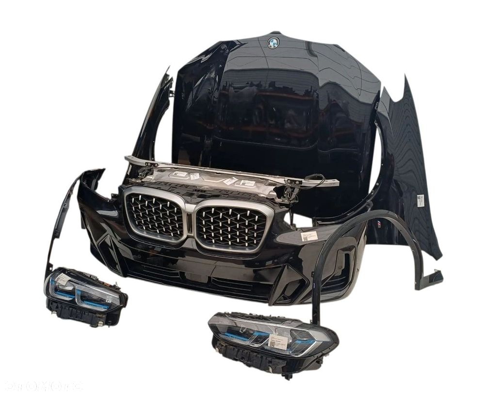 Maska zderzak wzmocnienie chłodnice lampy sierpy błotniki BMW X3 G01 BMW X4 G02 Black Sapphire Metallic 475 - 5