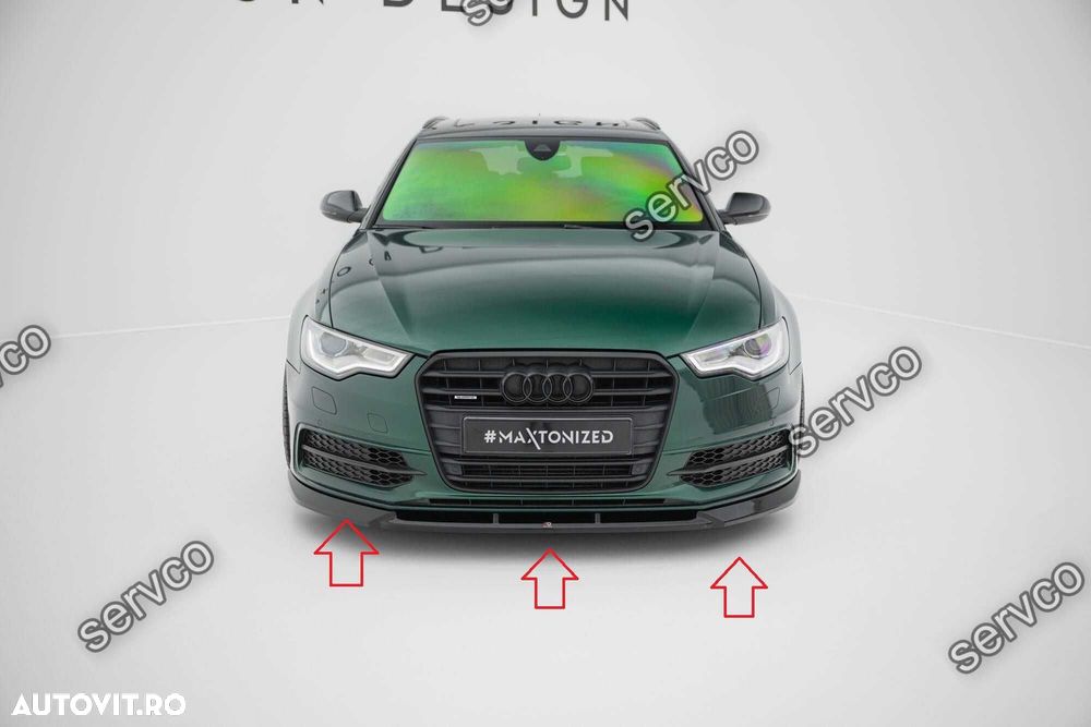 Prelungire lip bara fata Audi A6 Sline S6 C7 11-14 v17 Maxton Design - 2