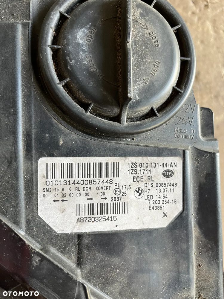 LAMPA BMW F10 F11 PRAWY PRZÓD KOMPLETNA BIXENON SKRĘTNA PRZED LIFT ANGLIK 7203254 - 6
