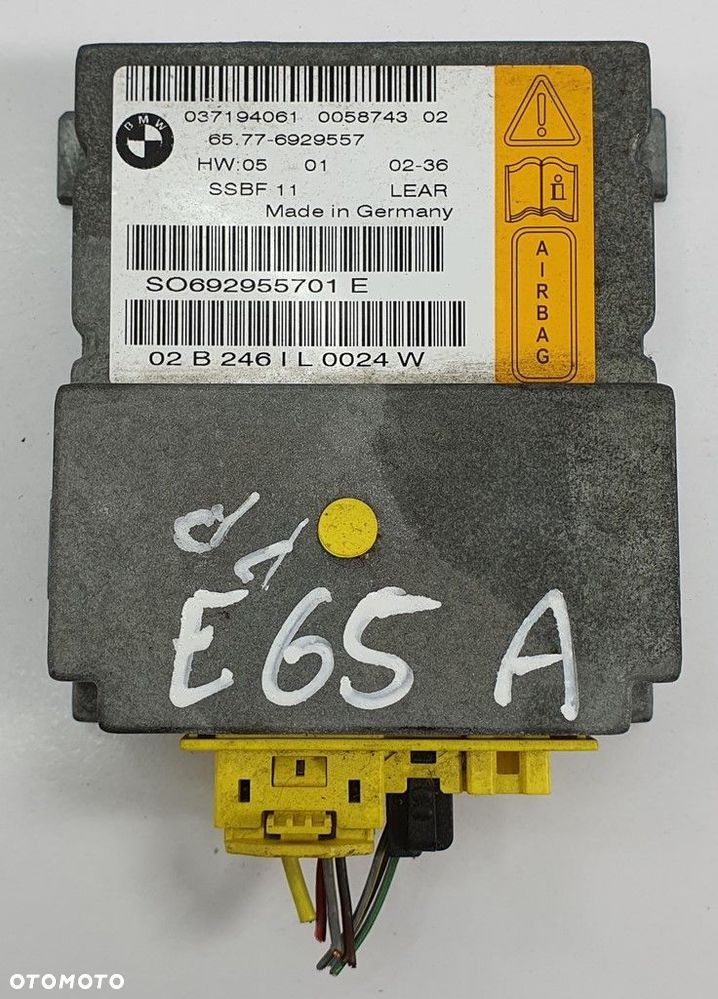SENSOR AIR BAG AIRBAG BMW 7 E65 6929557 - 1