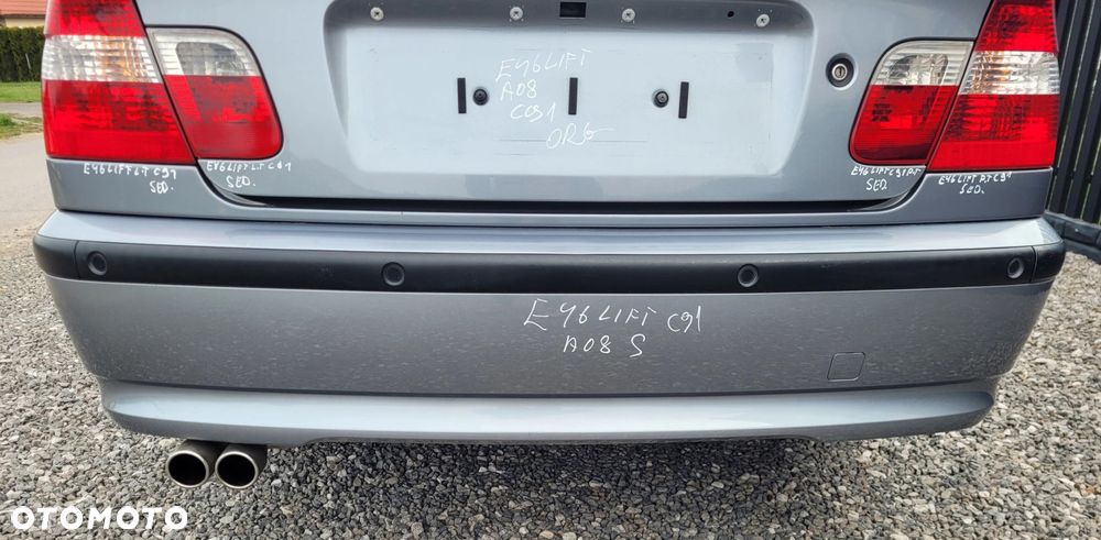 ZDERZAK TYŁ TYLNY BMW E46 LIFT A08 SILBERGRAU SEDAN C91 - 1