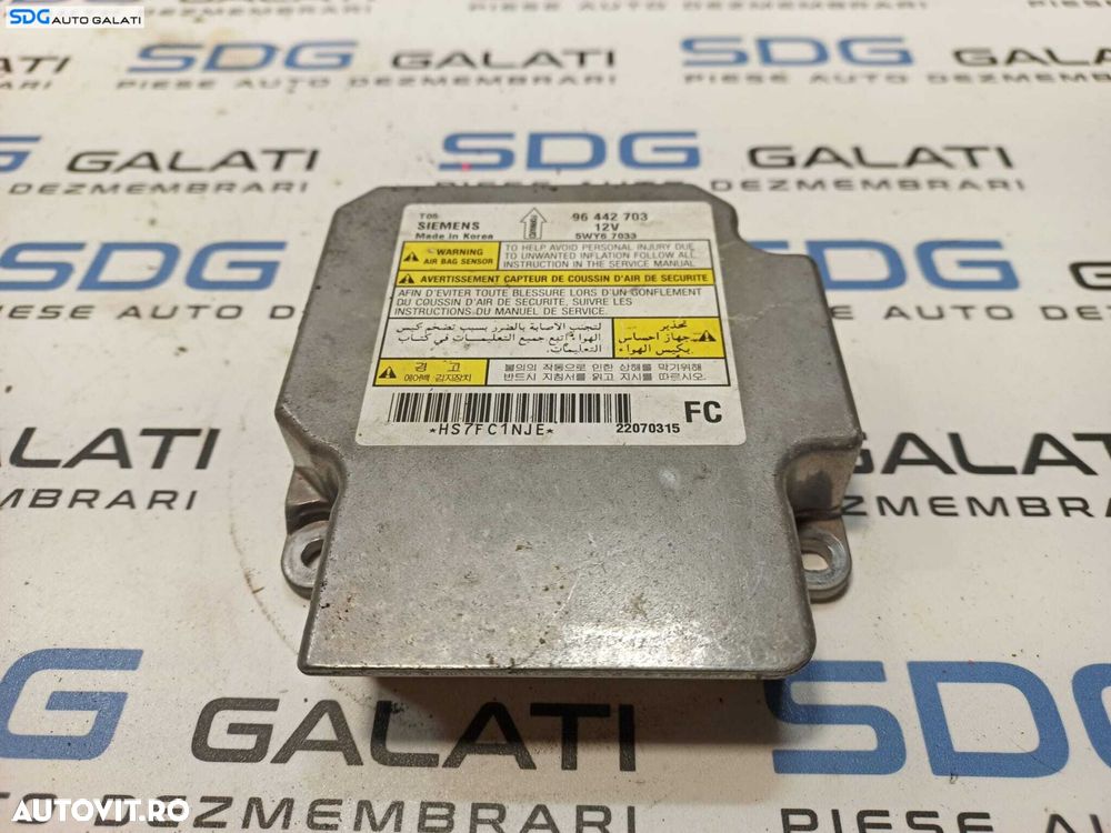 Unitate Modul Calculator Airbag Chevrolet Aveo 2003 - 2011 Cod 96442703 [L0160] - 1