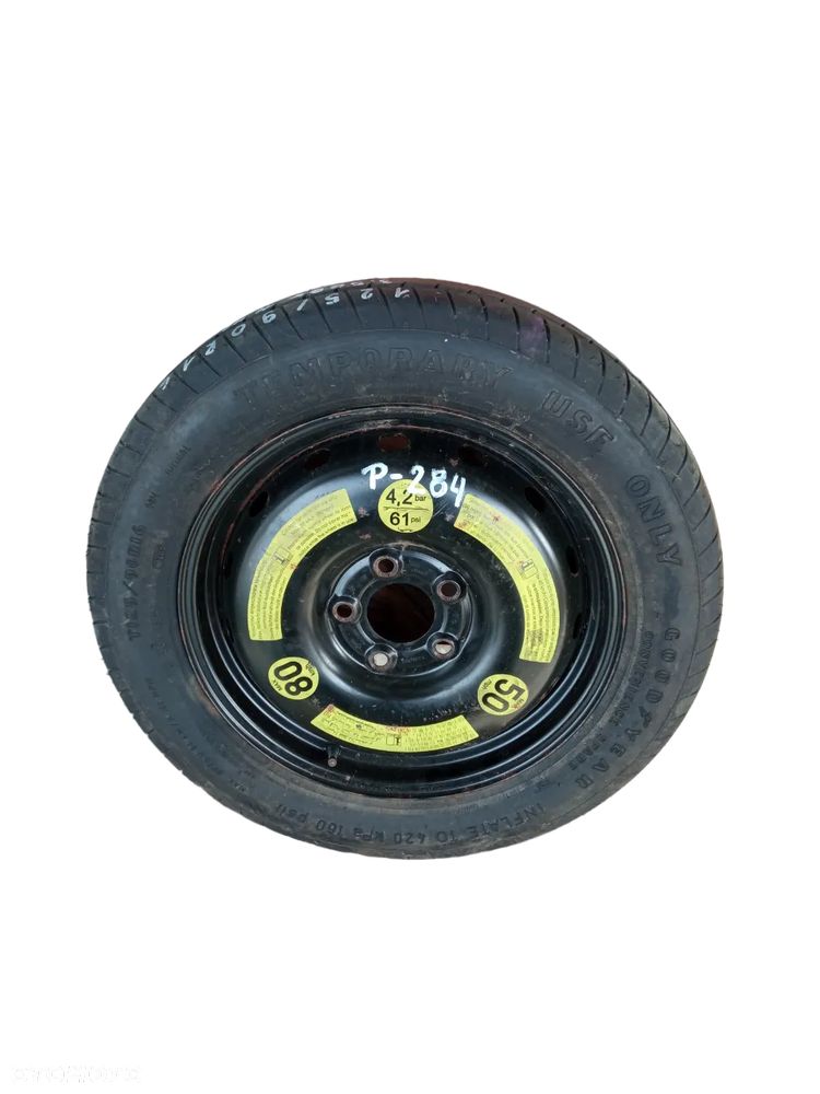 Koło Zapasowe Dojazdowe Mercedes W169 W245 125/90 R16 5X112 ET32 1694000802 - Gwarancja Wysyłka - 4