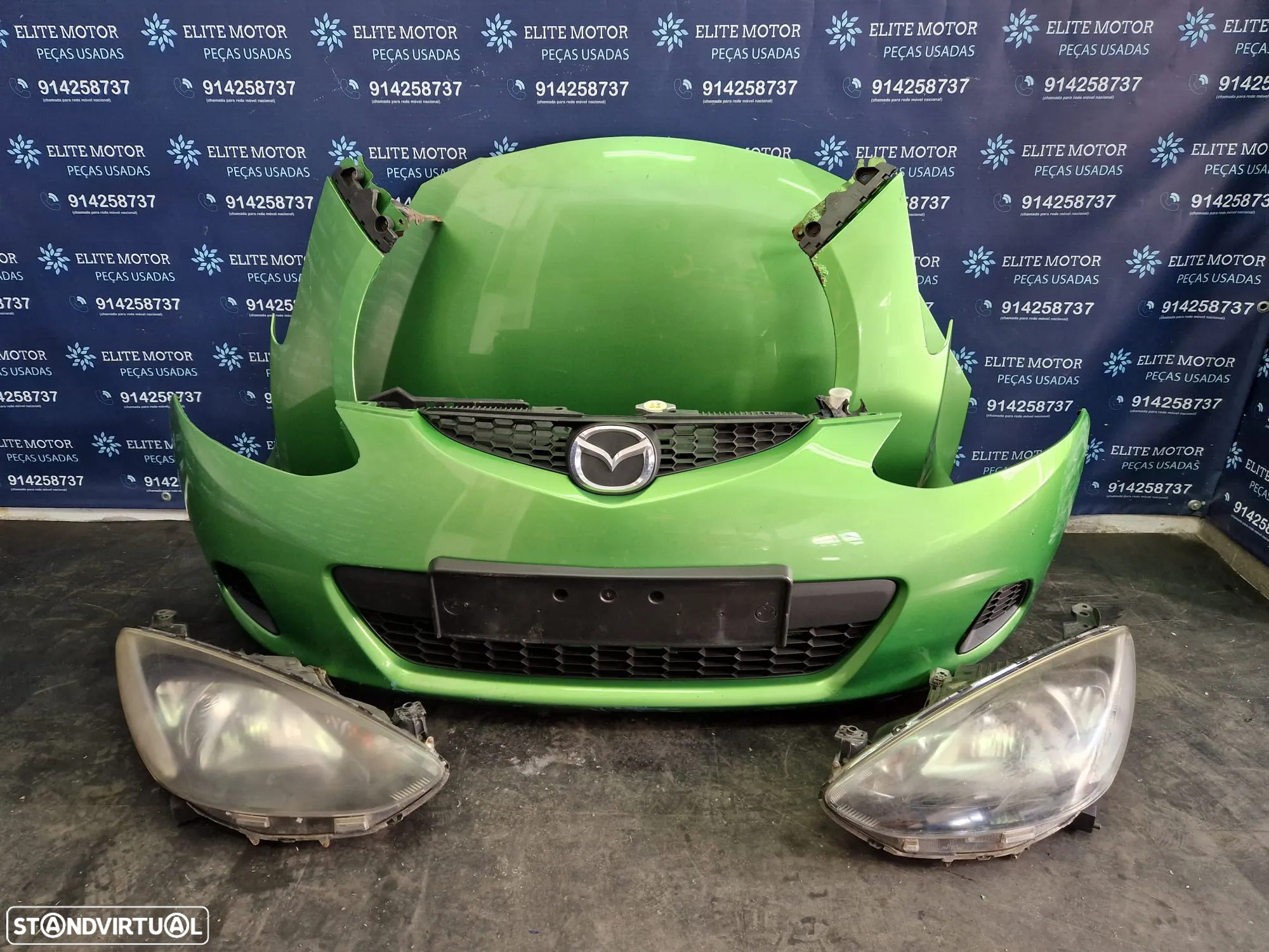 Frente completa usada MAZDA 2 capot parachoques guardalamas oticas radiador - 3