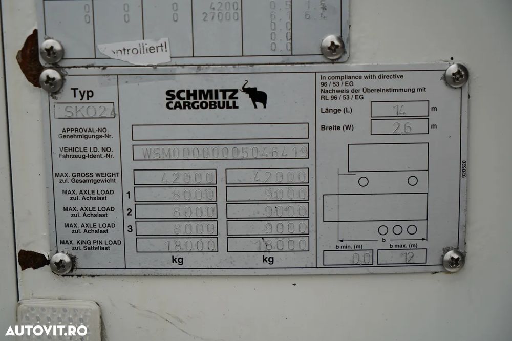 Schmitz Cargobull / REFRIGERAT / THERMO KING / DHOLLANDIA LIFT / COȘ PENTRU PALEȚI / SAF - 28