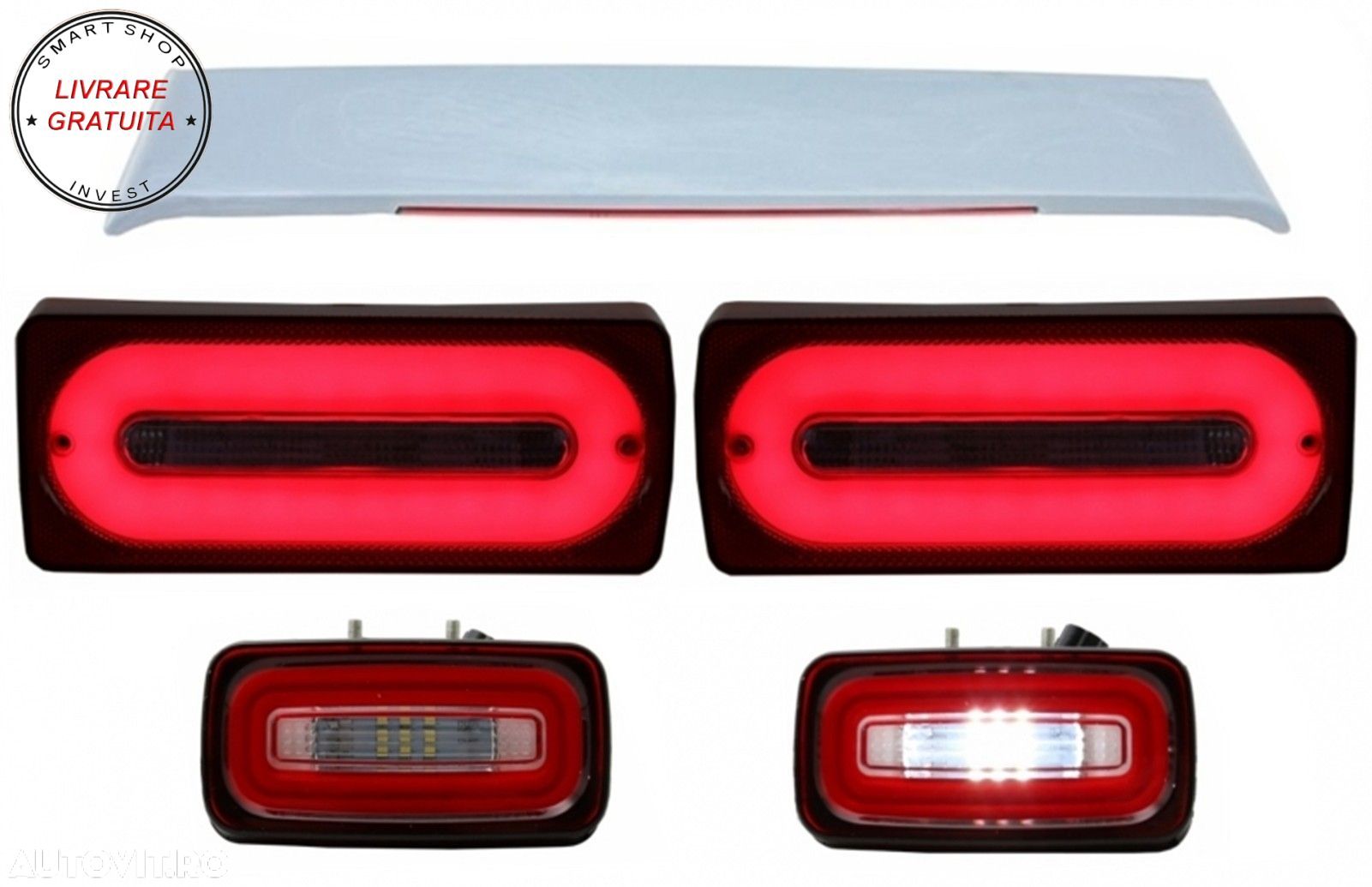 Stopuri Full LED cu Lampa Ceata si Eleron Portbagaj Mercedes W463 G-Class (1989-20- livrare gratuita - 1