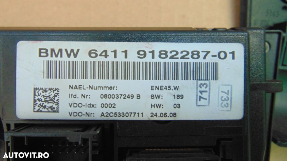 Panou comanda clima AC BMW seria 1 E87 an 2009 facelift cod 64119182287 - 4