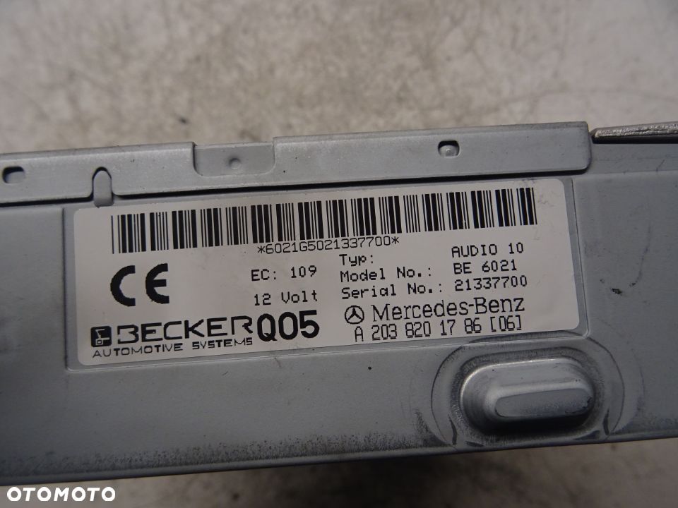 MERCEDES W203 00-04 RADIO A2038201786 - 3