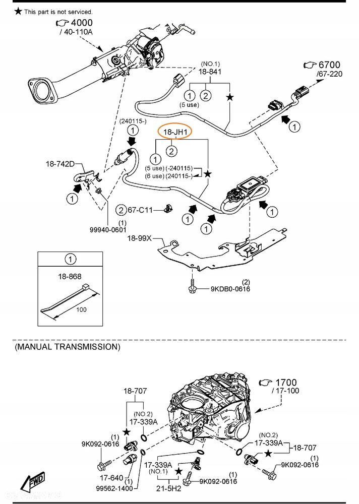 Mazda cx30 3 czujnik nox sonda HFY1-18-7E0D HFY1187E0D - 7