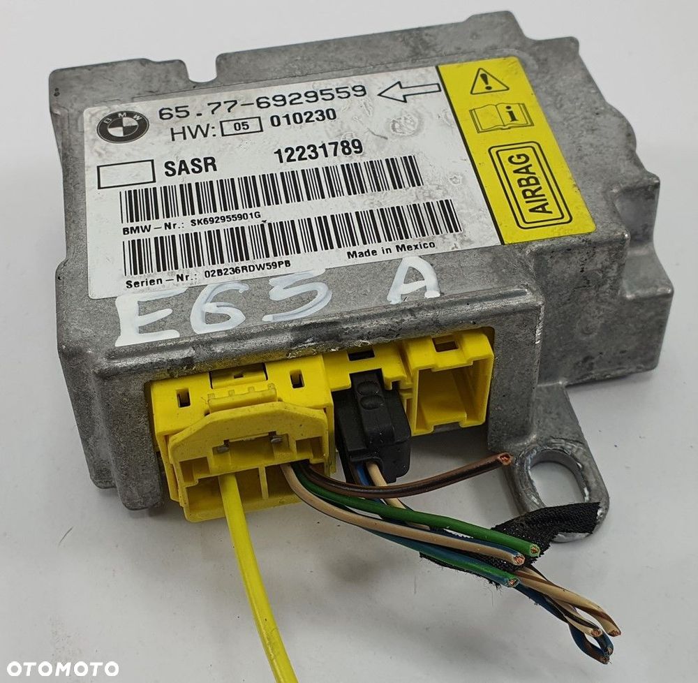 SENSOR AIR BAG AIRBAG BMW 7 E65 6929559 - 2