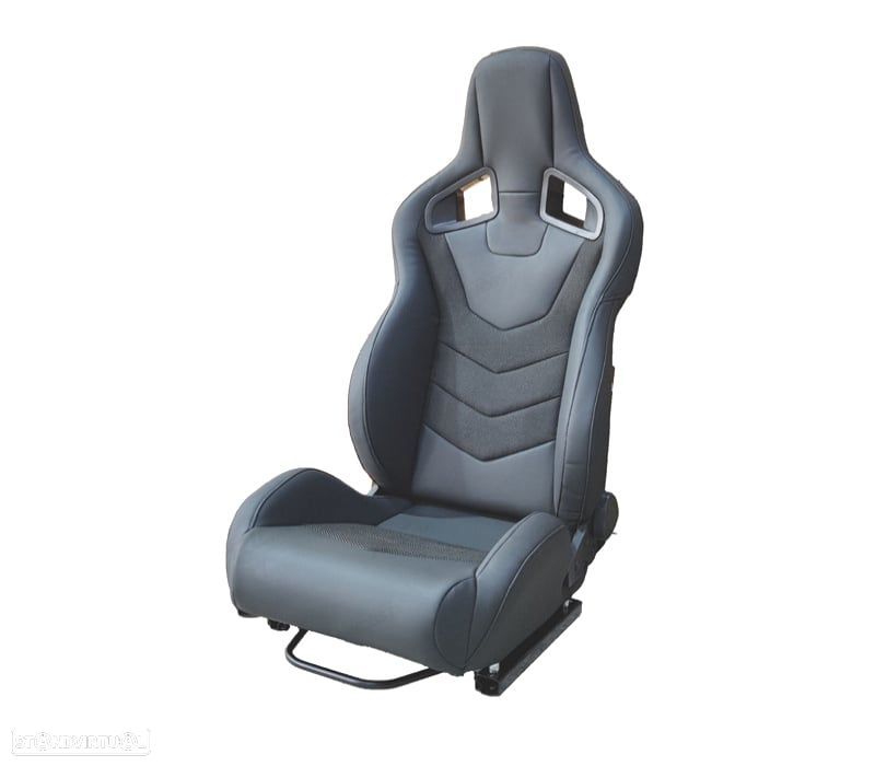 BAQUET SEMIBACKET DESPORTIVA COURO PRETA SPORTSTER CS LOOK - 1