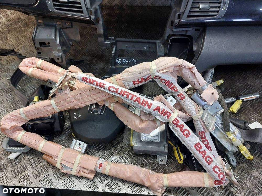 ZESTAW POSTRZAŁOWY KOKPIT DESKA PODUSZKI PASY KURTYNY HONDA FR-V I - 4