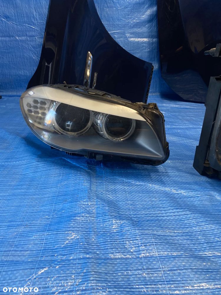 PRZÓD KOMPLETNY BMW F10 F11 NIEBIESKI A76 TIEFSEEBLAU MASKA ZDERZAK LAMPY XENON PAS PRZEDNI CHŁODNICE 535I KOMPLET EUROPA - 25
