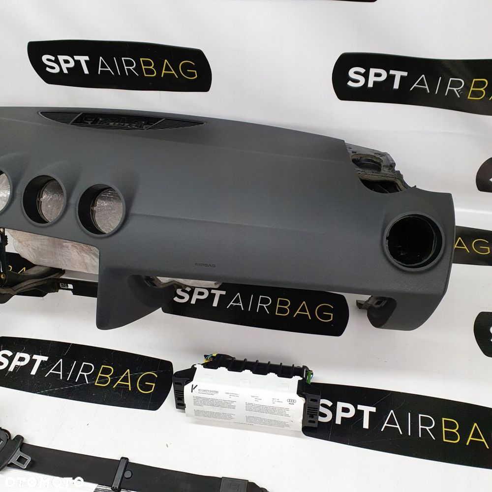 AUDI TT 8J DESKA ROZDZIELCZA KONSOLA KOKPIT PULPIT PODUSZKI AIRBAG AIR BAG PASY KIT SET - 4