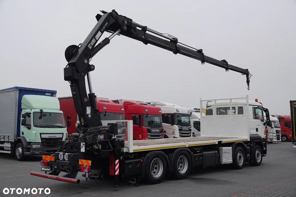 MAN MAN TGS 35.480 / 8x4 / HDS HIAB 288 EP-5 wysów : 12.7 M / SKRZYNIOWY - 7,4 M / UDŹWIG : 9400 KG / EURO 6 / STEROWANIE RADIOWE - 3