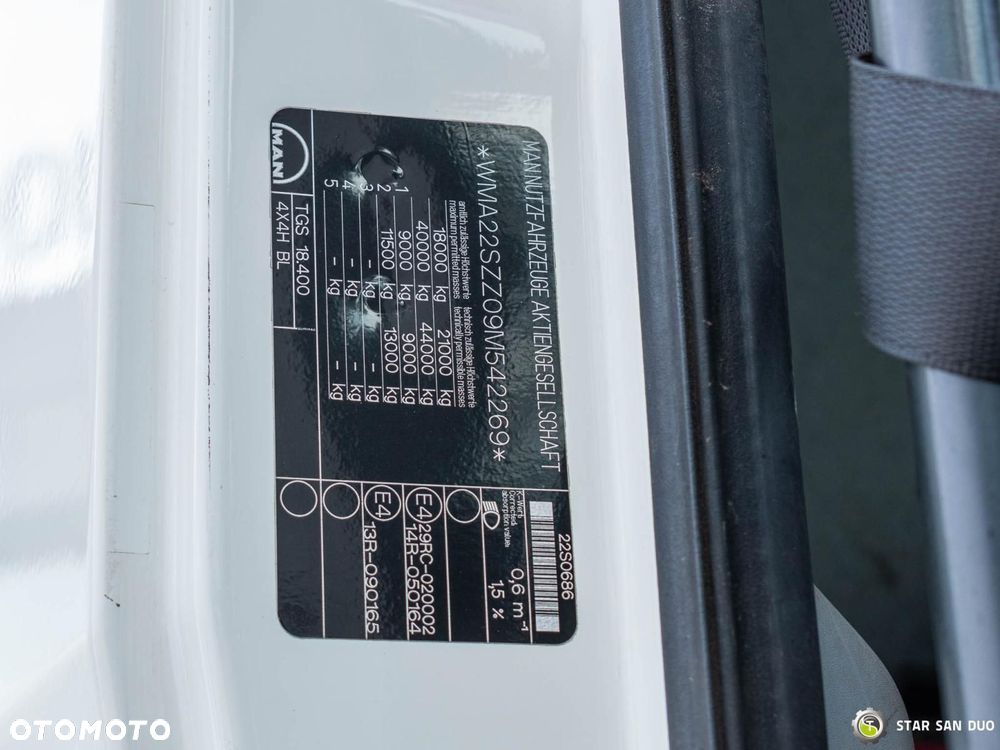 MAN TGS 18.400 4x4 HIAB 144 E-5 Hipro HDS  Żuraw Fly Jib Wywrotka - 23