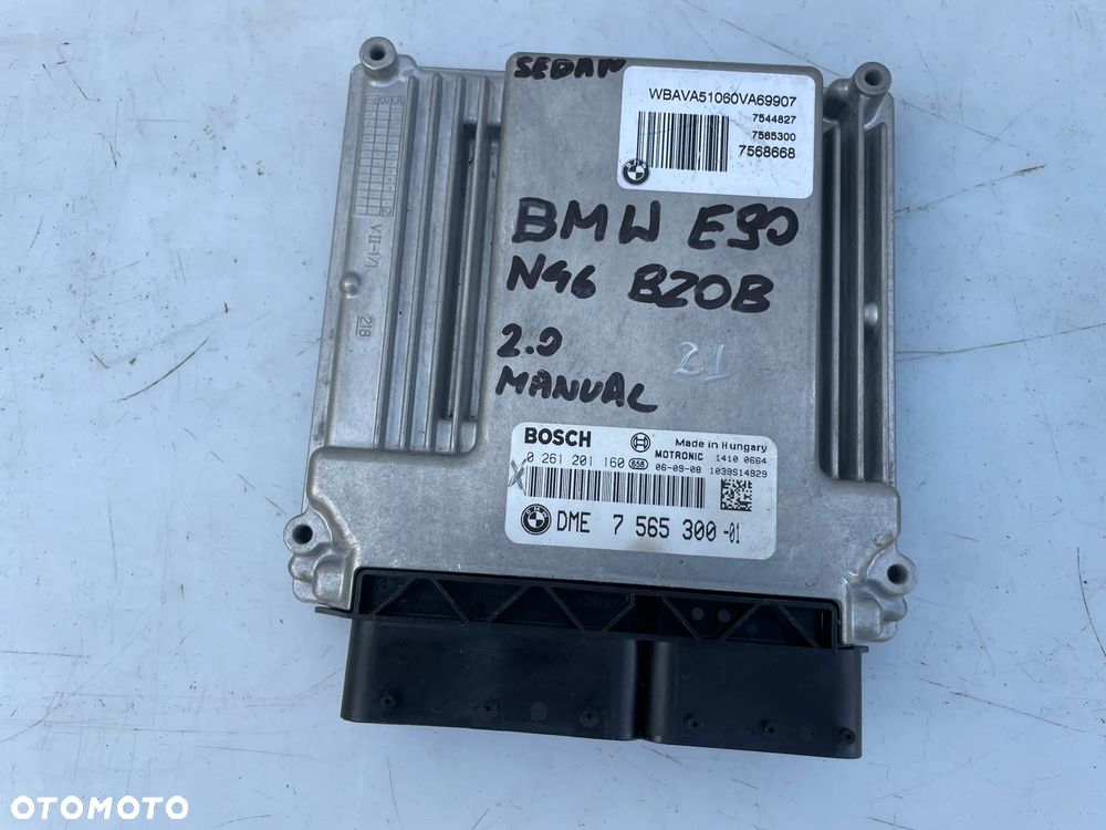 STEROWNIK SILNIKA BMW E90 2.0 N46B20B 756530001 - 1