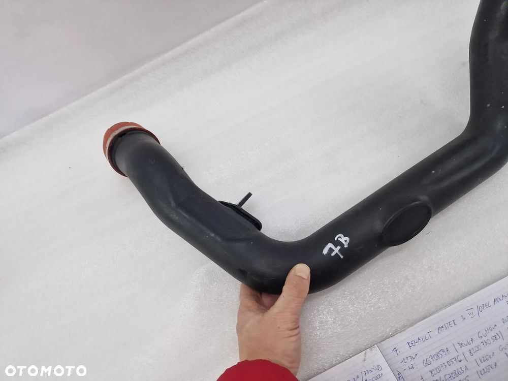 RENAULT MASTER 3 III / OPEL MOVANO B 2.3 10- RURA / PRZEWÓD POWIETRZA INTERCOOLERA , NR 6670859A / 8200730576 / 8200730589 / 6670863A / 6670865 , NR AUKCJI RD7 - 8
